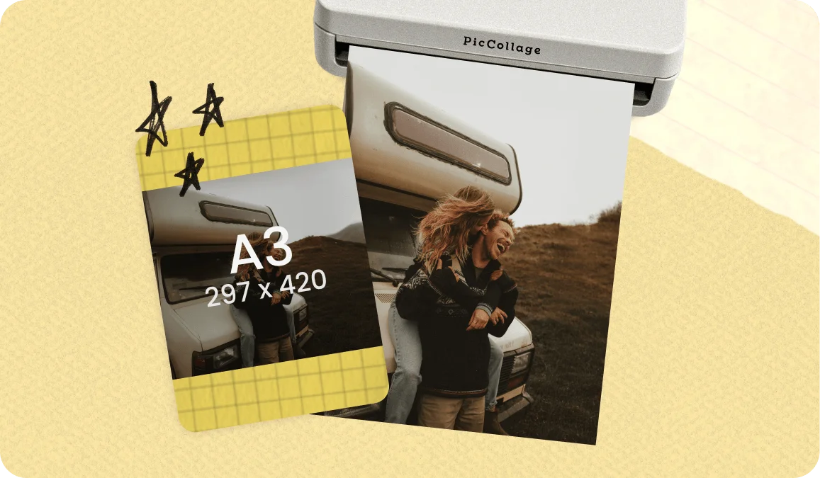 Small photo extended to fill a large canvas print format with AI-generated background